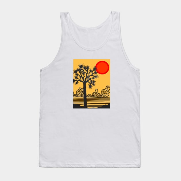 Joshua Tree Sunset Tank Top by ladyoflupine